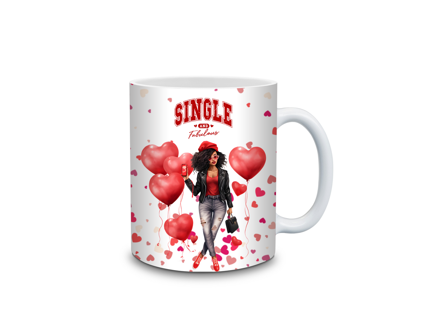 Valentines Day 11 oz mug * Single and Fabulous *