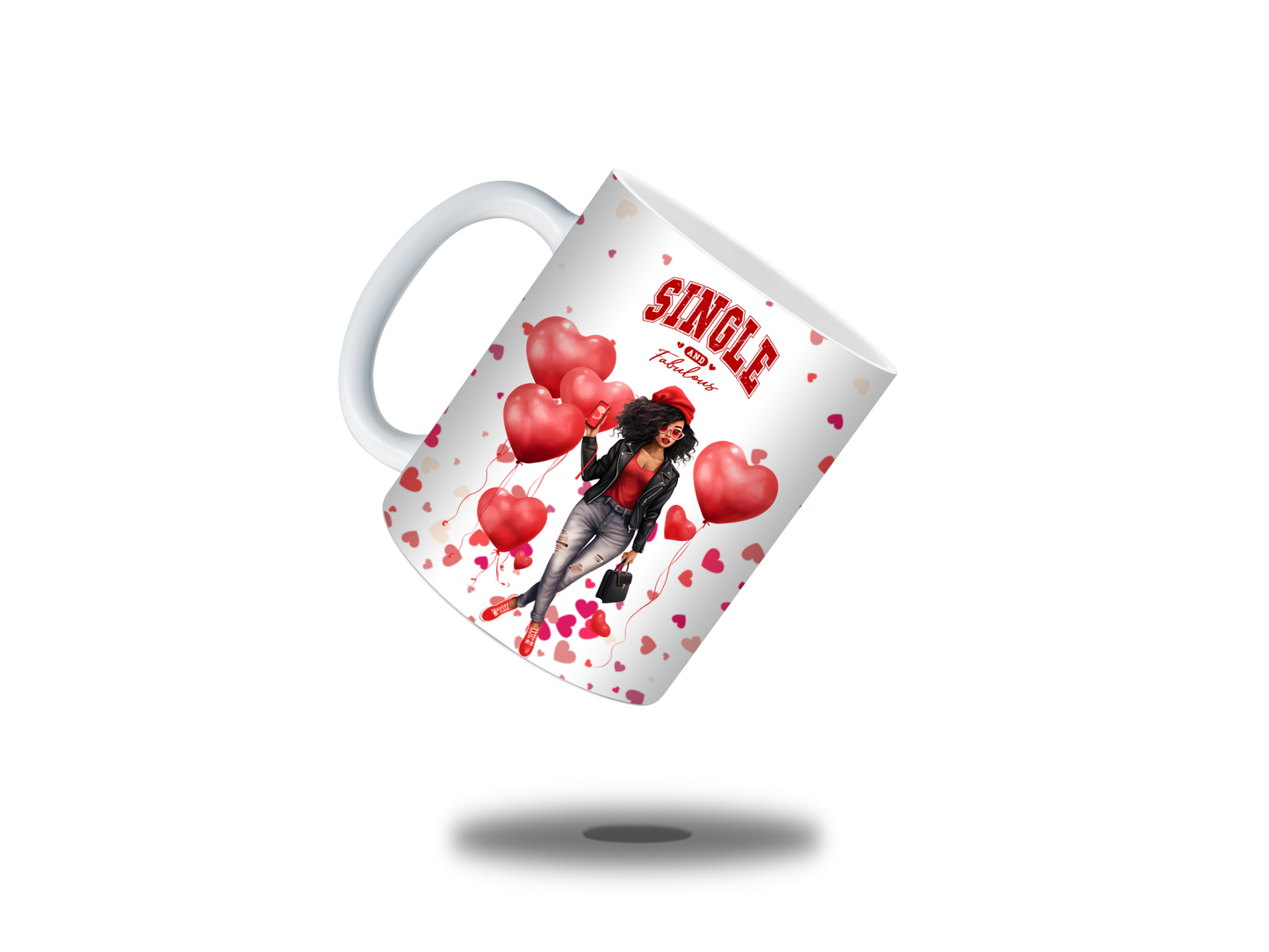 Valentines Day 11 oz mug * Single and Fabulous *