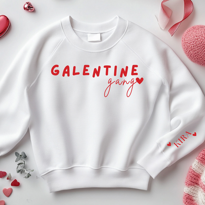 Valentine’s Day Sweatshirt * Galentine Gang * (Personalized)