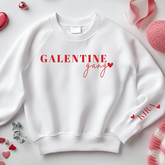 Valentine’s Day Sweatshirt * Galentine Gang * (Personalized)